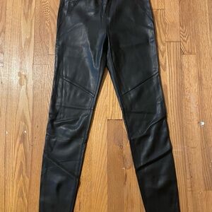 Free People Black Faux Leather Pants